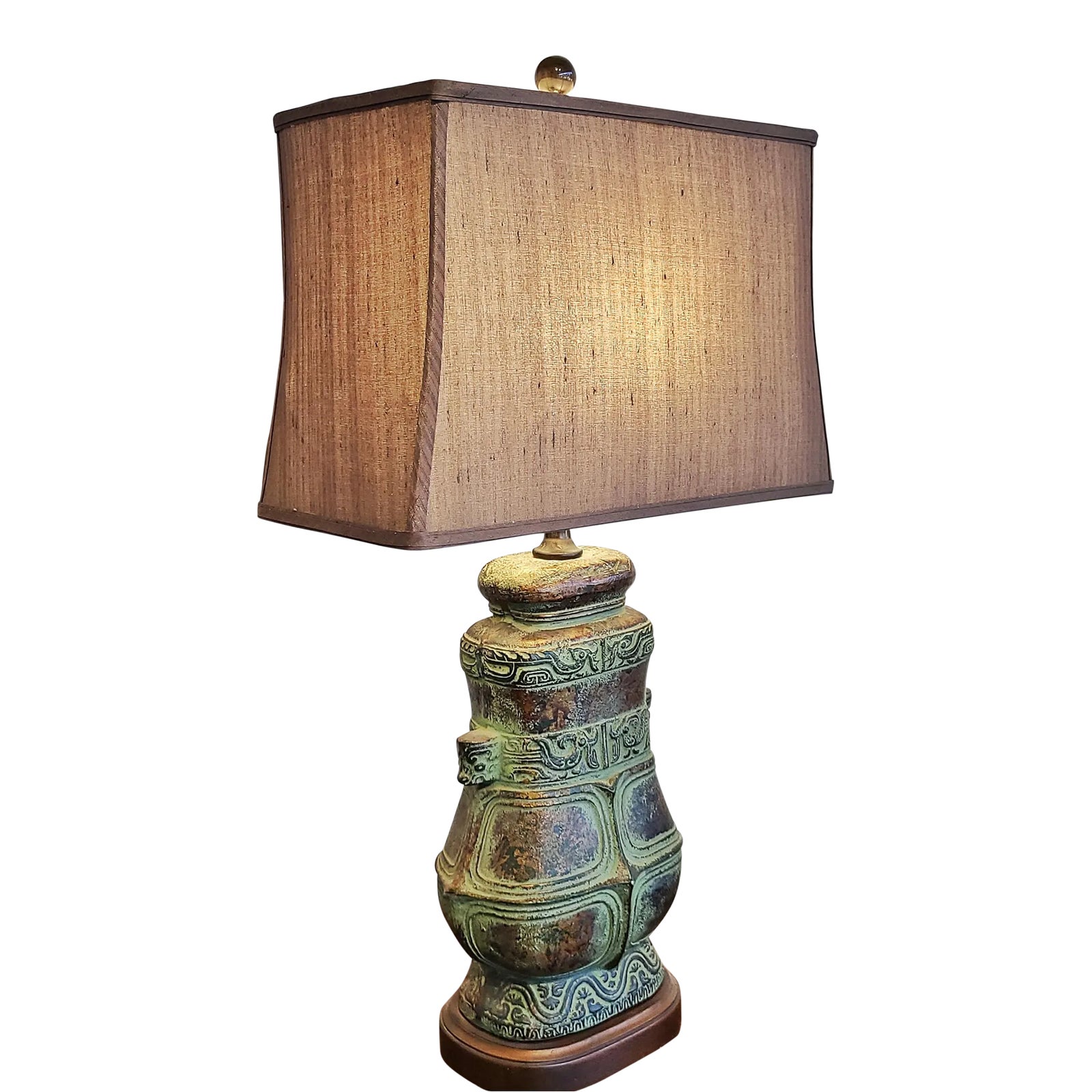 Bronze Frederick Cooper Table Lamp in the Style of James Mont
