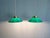 Art Deco Conical Green Opaline Pendant Lights, Set of 2 For Sale - Image 9 of 17