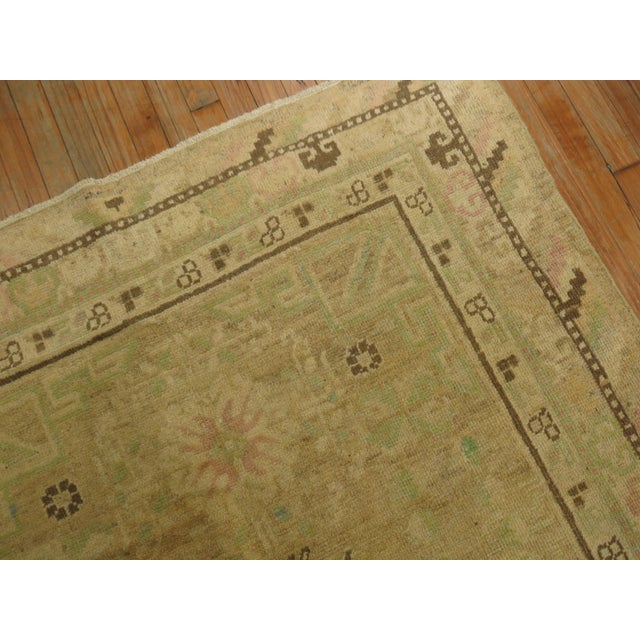 Pastel Antique Khotan Rug with Camel Background For Sale - Image 13 of 18