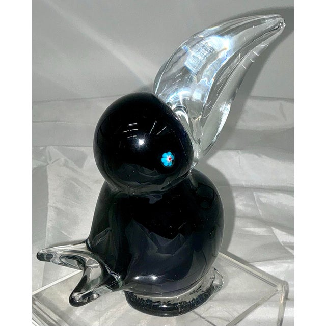 Italian Vintage Murano Style Hand Blown Toucan Bird Figurine For Sale - Image 3 of 8