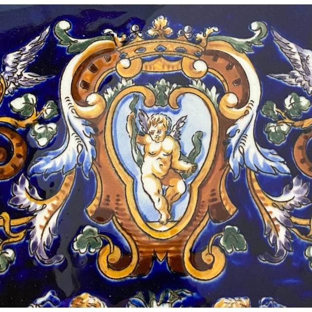 1960s 1960s Gien France Faience “Renaissance” Pattern Decorative Plate For Sale - Image 5 of 11