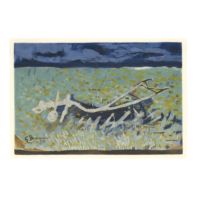 1968 Braque Lithograph Varengeville La Charrue For Sale