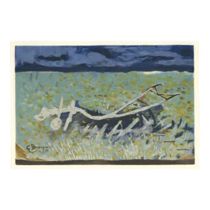 1968 Braque Lithograph Varengeville La Charrue