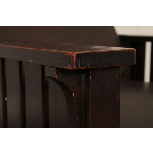 Wood L & JG Stickley Antique Mission Oak and Leather Morris Chair For Sale - Image 7 of 18