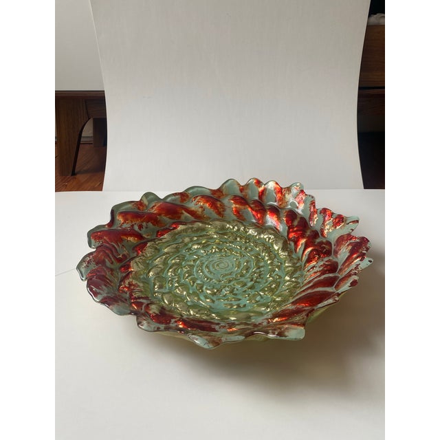 Vintage Mediterranean Art Glass Centrepiece/Bowl