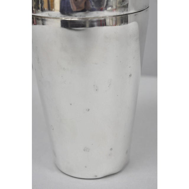 Vintage Wiskemann Belgium Art Deco Silver Plated Martini Cocktail Shaker Barware For Sale - Image 14 of 16