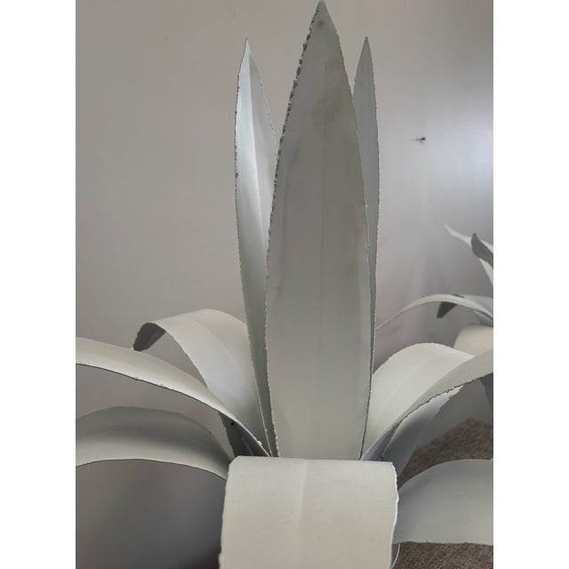 Late 20th Century Pair of Lyon Metal Sculptures in Urns For Sale - Image 10 of 11