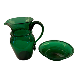 Greenfield Village Glass Water Pitcher & Bowl Set- 2 Pieces