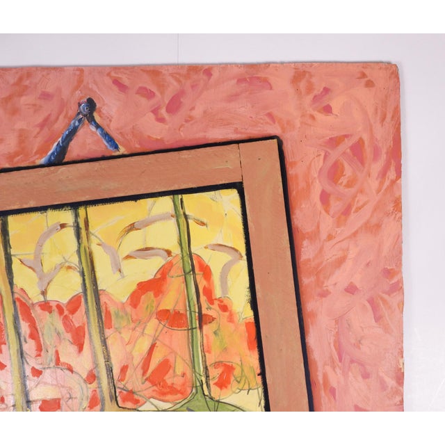 Early 21st Century Contemporary Pink Dimentional Abstract Still Life Painting For Sale - Image 5 of 7