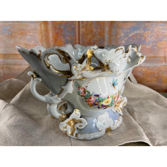 Blue Large Antique Slip Groom Vase For Sale - Image 8 of 12