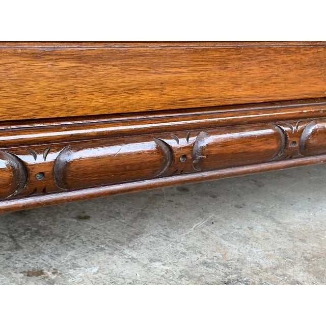 Early 20th Carved Walnut Sideboard With Four Doors and Two Drawers and Crest For Sale - Image 11 of 13