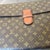A Louis Vuitton LV Monogram Canvas and Leather Document Holder or Clutch For Sale - Image 6 of 16