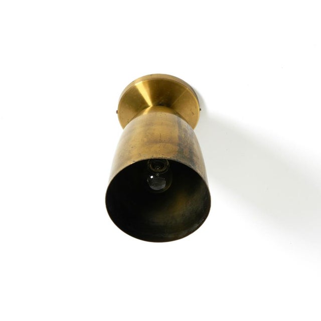1950s Large Mid-Century Modern Brass Ceiling Lamp, 1950s For Sale - Image 5 of 16