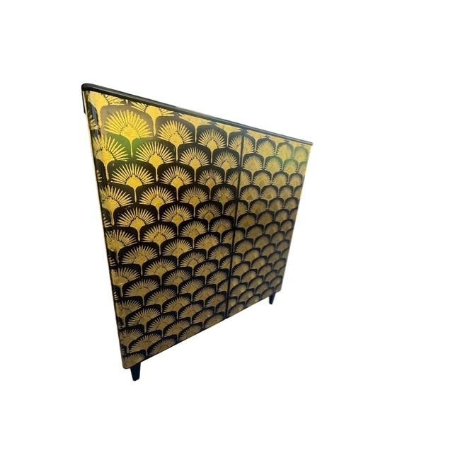 Vintage Scandinavian Linen Cabinet Attributed to Bodafors With Black Mirror Top For Sale - Image 18 of 18
