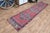 Pink Vintage Turkish Oushak Handmade Wool Tribal Runner Rug For Sale - Image 4 of 11