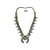 Vintage Zuni Squash Blossom Sterling Silver Turquoise Necklace With Earrings Set For Sale - Image 12 of 12