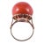 1920s Large Mediterranean Coral 18k Ring Size 5.75 For Sale - Image 4 of 5