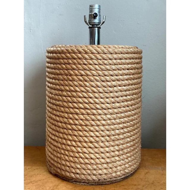 Vintage Rustic Rope Wrapped Lamp For Sale - Image 12 of 12