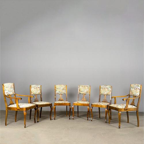 Item: Set of 6 chairs (two armchairs & four chairs) Period & Style: Art Nouveau - first half of the 20th century Features:...