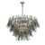 Modernist Feather Chandelier in Murano Smoked Topaz Glass and Polished Chrome For Sale - Image 10 of 18
