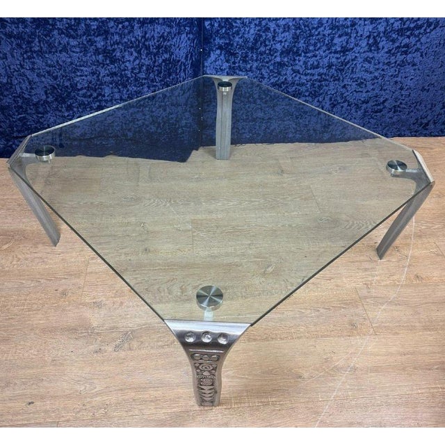 Coffee Table in Glass For Sale - Image 6 of 6