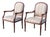 Ethan Allen Louis XVI Style Armchairs With Silk Upholstery—A Pair For Sale