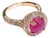 Bochic “Orient” Natural Ruby & Topaz Retro Solitaire Ring Set 18K Gold & Silver For Sale