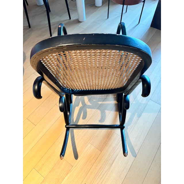 1970s FMG Bentwood & Cane Rocking Chair, Thonet Design, Made in Poland For Sale In New York - Image 6 of 6
