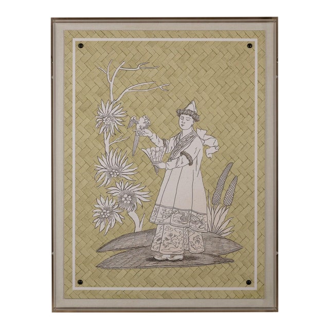 Winterthur for Port 68 Azalea Woods, Female Shadowbox Giclee Print For Sale