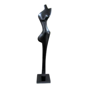 James Myford Aluminum Sculpture "Single Elongated Form" Dark Blue 1999 Signed