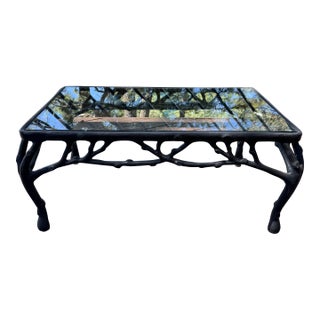 Vintage Veneman of California Twig and Branch Glass Top Coffee Table, Attributed For Sale