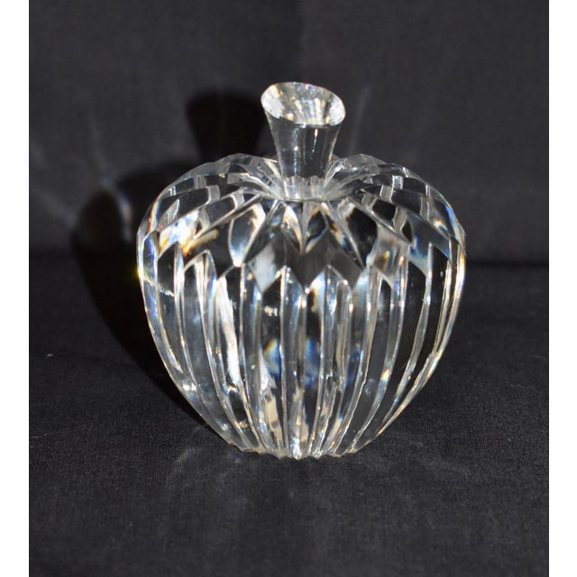 Waterford Crystal Vtg. Signed Waterford Crystal Apple Paperweight, Sculpture, Figurine For Sale - Image 4 of 13