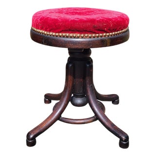 Piano Stool with Screw by Michael Thonet for Gebrüder Thonet, 1890s For Sale
