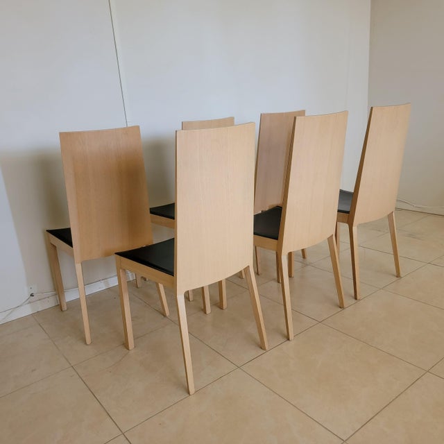 Modern Calligaris High Back Dining Chairs Set of 6 Chairish