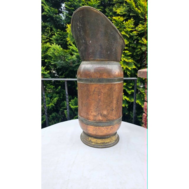 Vintage Brass and Copper Water Jug ​​for Umbrellas and Flowers, 1920s For Sale - Image 6 of 9