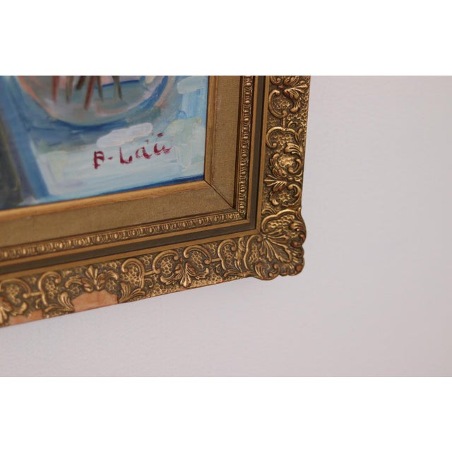 Bendt Lauritzen, Woman with Flowers, 1960s, Oil on Canvas, Framed For Sale - Image 17 of 18