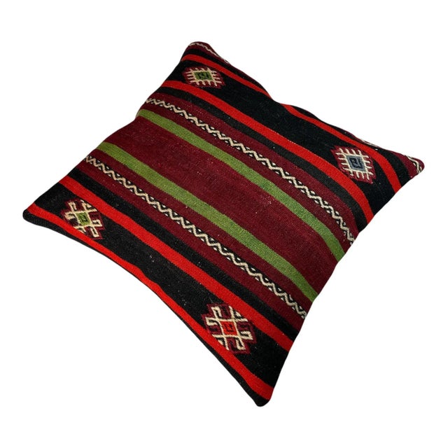 Turkish Kilim Cushion Cover For Sale - Image 4 of 11