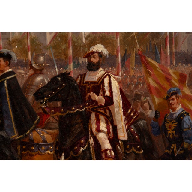 Auguste Doviane, Parade in Geneva, Oil Painting For Sale - Image 5 of 18