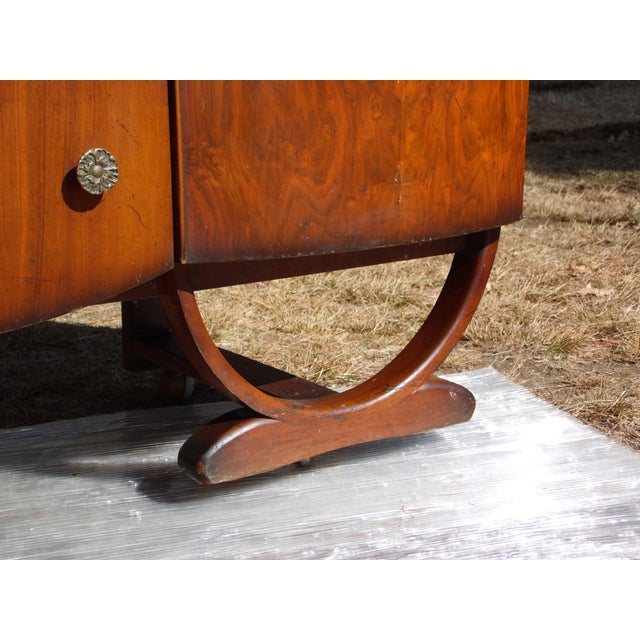 Antique English Art Deco Beautility Cocktail Sideboard Liquor Bar