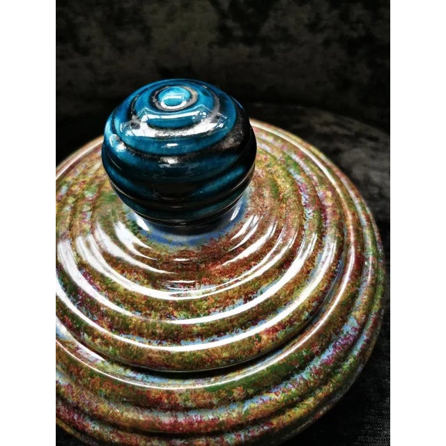 Black Glazed Ceramic Box, 1930 For Sale - Image 8 of 9