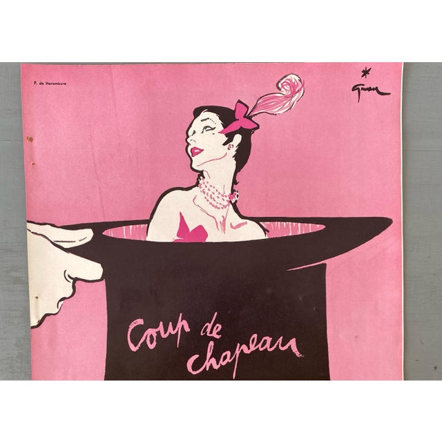 1950s 1953 Mid-Century French Perfume Advertisement Print by Gruau, Not Matted, Not Framed For Sale - Image 5 of 5