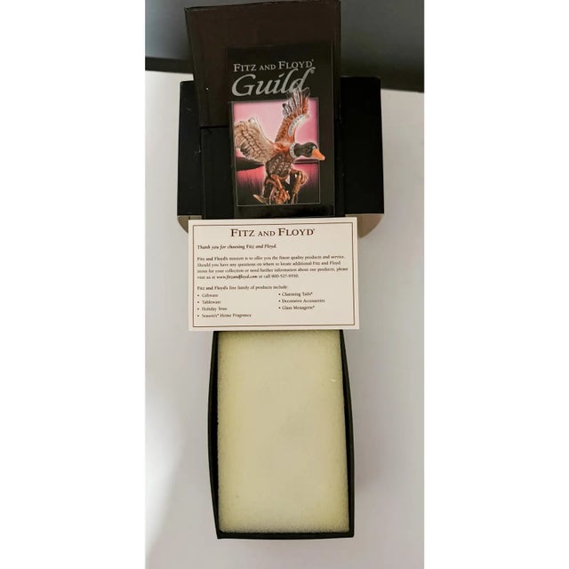 Red Rare 2006 Fitz and Floyd Guild Collection Jeweled Flamingo With Box For Sale - Image 8 of 12