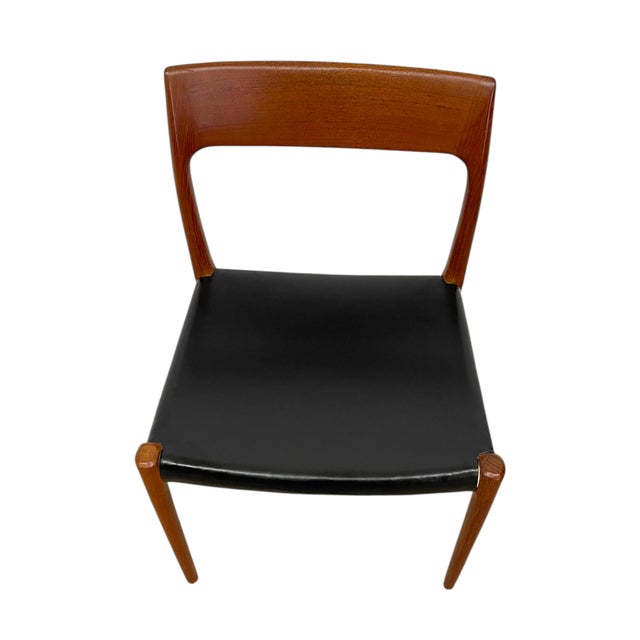 1970s Danish Mid Century Modern Dining Chair by j.l. Møller For Sale - Image 5 of 9