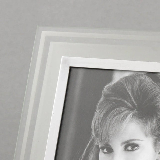 1940s French 1940s Frosted Glass Picture Frame For Sale - Image 5 of 6