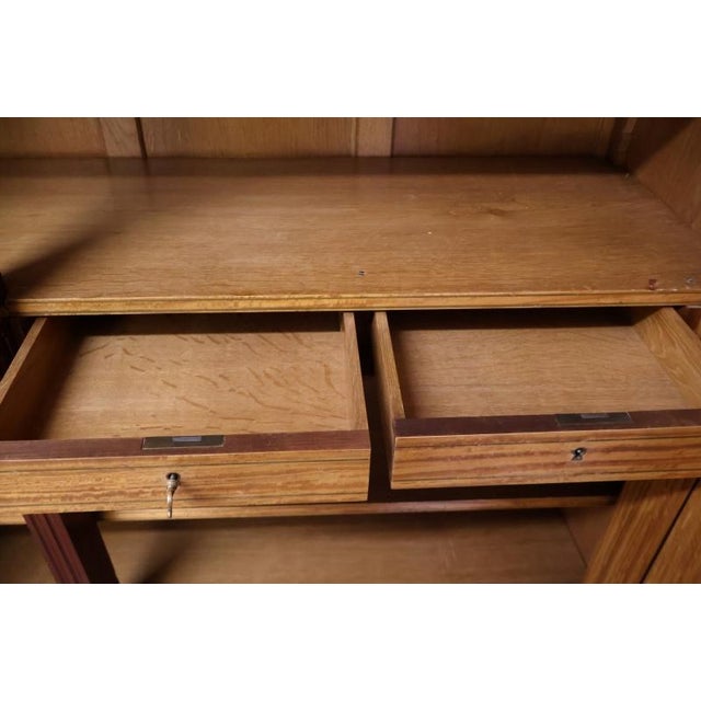 Late 19th Century Satinwood Inlaid Bronze Mounted Beveled Mirror Armoire For Sale - Image 14 of 18