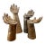 Vintage Slab Built Hand Sculptures - Set of 4 For Sale