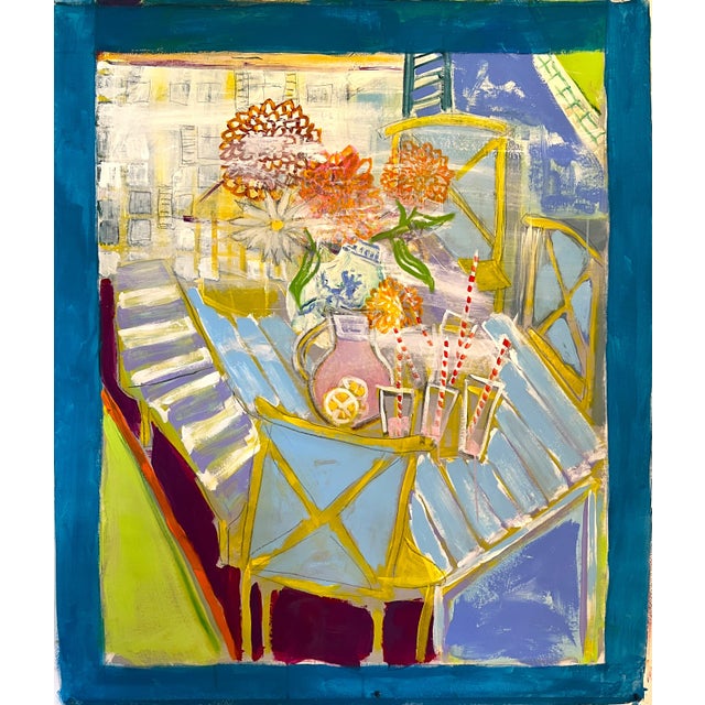 Textile Large Painting "Lemonade Summers" Original by Shann Spishak For Sale - Image 7 of 11