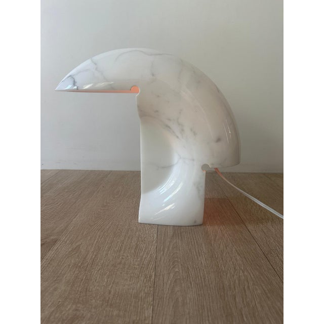 1960s 1960s Flos Lighting Biagio Table Lamp White/Matte For Sale - Image 5 of 8