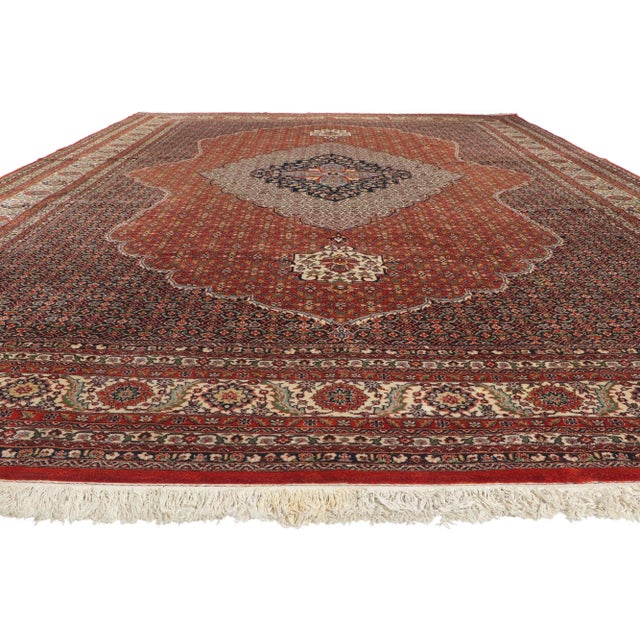 Victorian Vintage Persian Mahi Tabriz Rug - 11'11 X 17'08 For Sale - Image 3 of 9