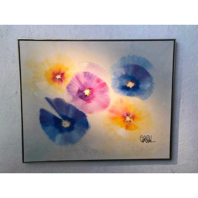 Contemporary 1980s Starburst Painting by Carmichael, Framed For Sale - Image 3 of 10